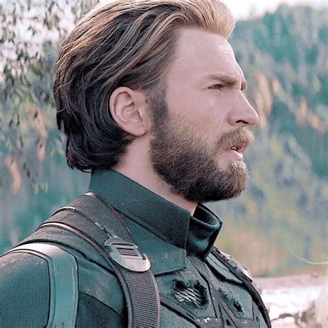 captain america with long hair.